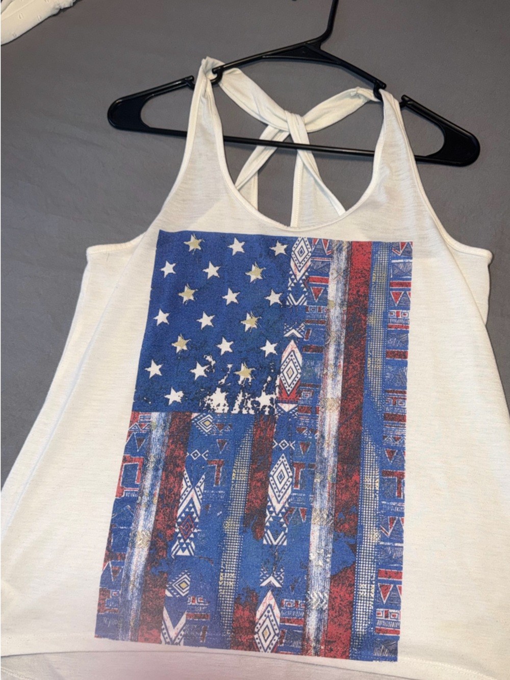 Women’s White Graphic Tank Top - M